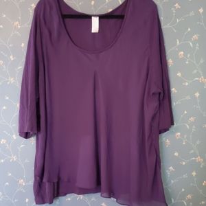Avenue size 30/32 Purple Tunic Sheer overlayer